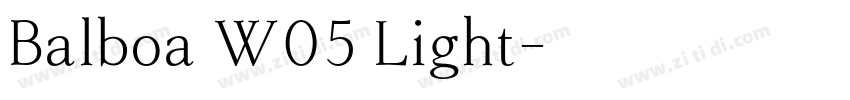Balboa W05 Light字体转换